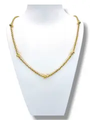 Златно колие въже с релефни топчета 14K RG11113
