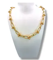 Дамско златно колие Тифани с модерен дизайн 14K RG11845