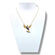 Златно колие с феникс и сапфири 14K RG10923