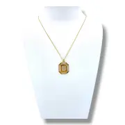 Златно колие с осмоъгълна висулка 14K RG10926