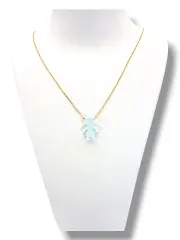 Златно колие с висулка момиче от опал 14K RG10996