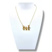 Колие семейство с едно дете момиче 14K RG10929