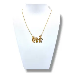 Колие семейство с едно дете момиче 14K RG10929