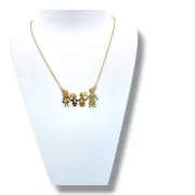 Колие семейство с две деца – момичета 14K RG10935