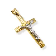 Златно кръстче с разпятие от бяло злато 14K RG11986