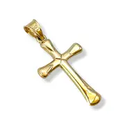 Елегантно златно кръстче с изчистени линии и заоблени краища 14K RG11528