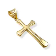 Класическо златно кръстче с меки извивки 14K RG11995