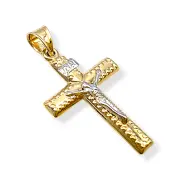 Религиозен златен кръст с фигура на Христос 14K RG11983