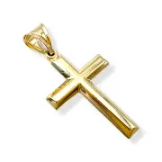 Минималистично златно кръстче с право рамо 14K RG11996