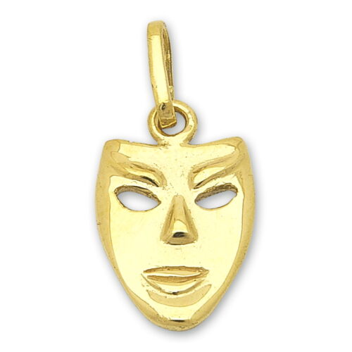 Златен медальон театрална маска