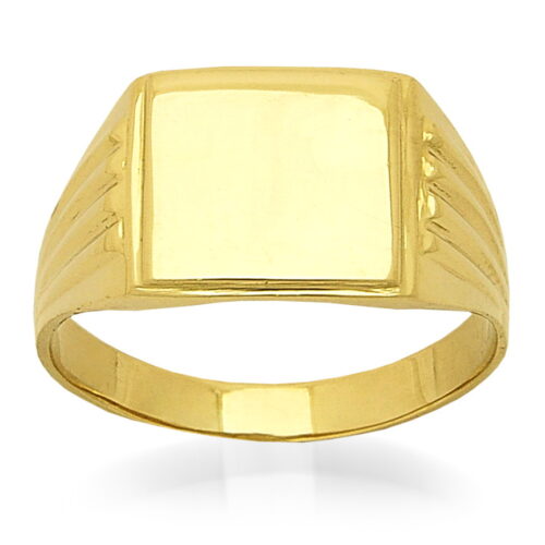 Класически изчистен модел мъжки златен пръстен
