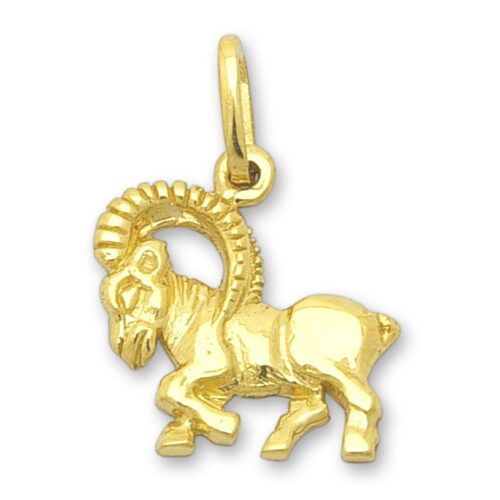 Златен медальон зодиакален знак Козирог