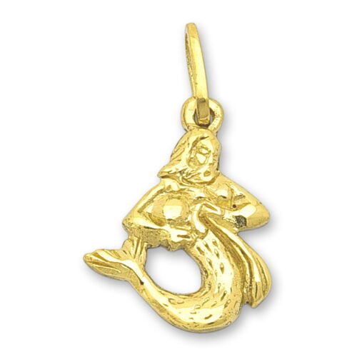 Златен медальон зодиакален знак Водолей