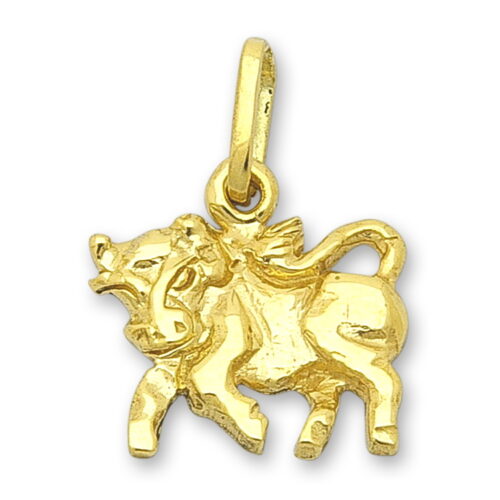 Златен медальон зодиакален знак Телец