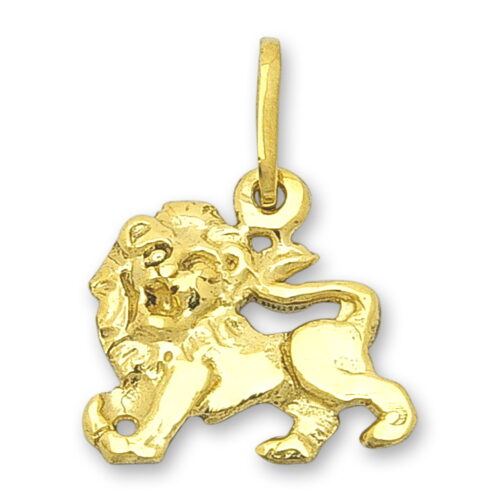 Златен медальон зодиакален знак Лъв