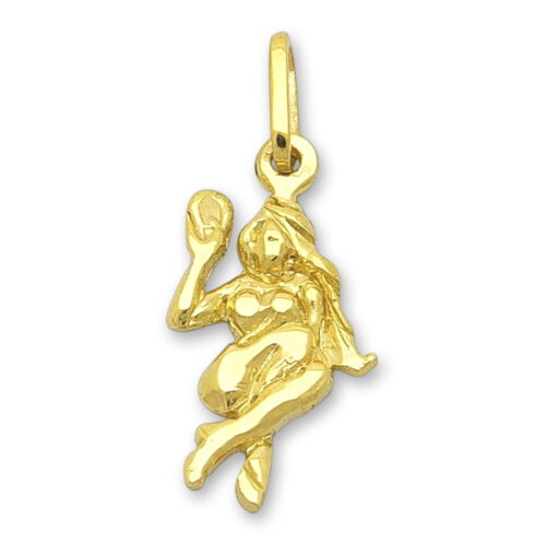 Златен медальон зодиакален знак Дева