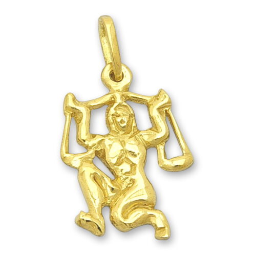 Златен медальон зодиакален знак Везни