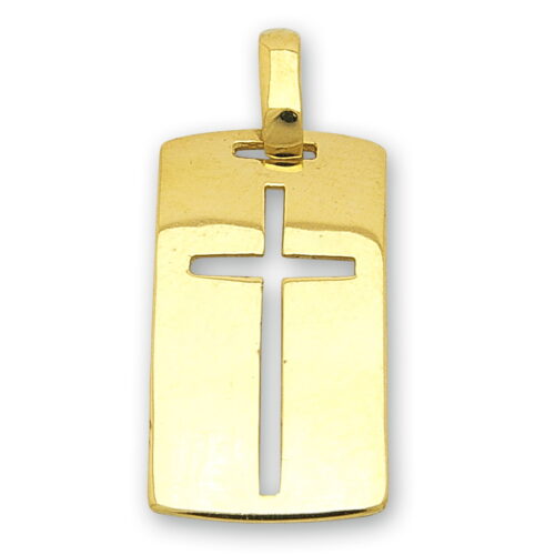 Златна плочка с кръст в центъра