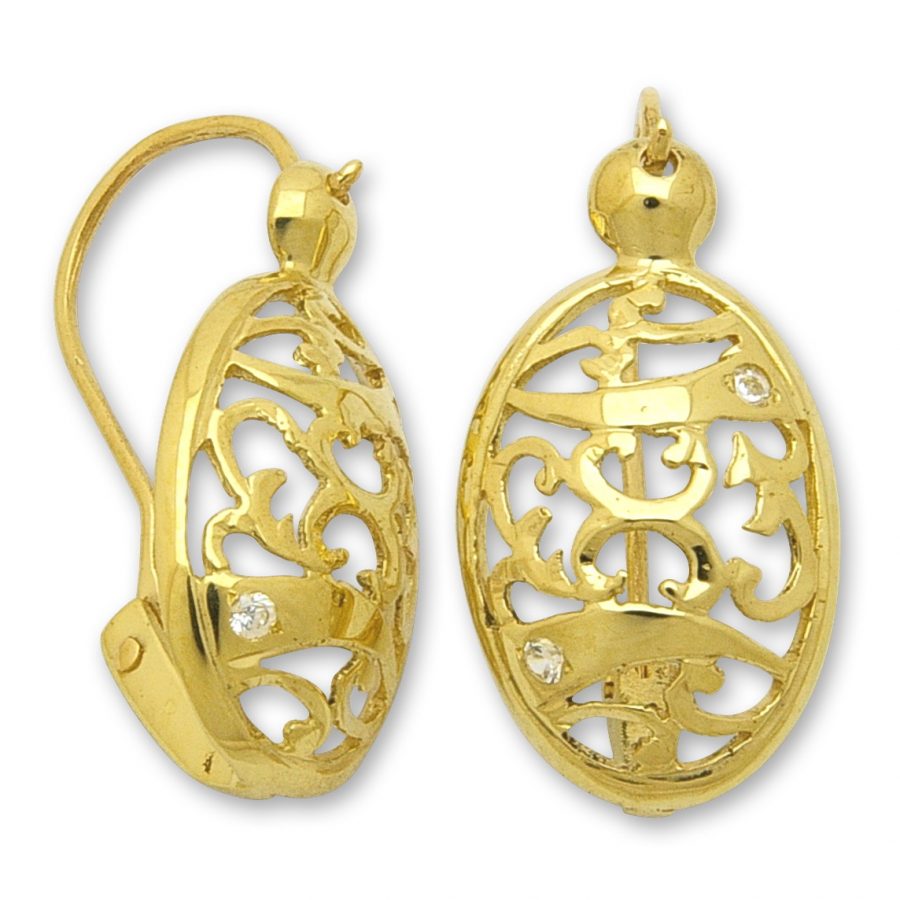 Златни обеци | Евтино злато | Orolinegold.com | 3152 earrings 3.40g