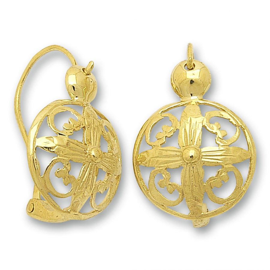 Златни обеци | Евтино злато | Orolinegold.com | 3156 earrings 2.54g