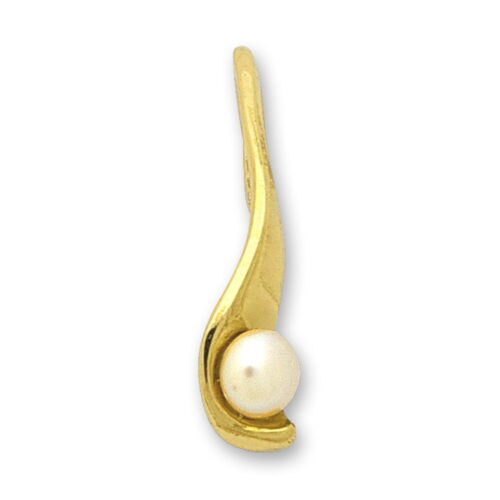 Нежен и елегантен дамски медальон от класическо жълто злато с перла