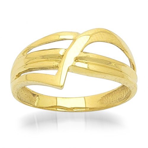 дамски пръстен с мат | 3498 golden ring 2.39g