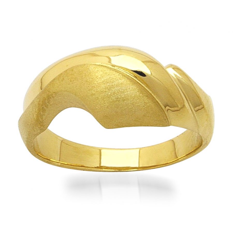 елегантен дамски пръстен с мат | 3504 golden ring 4.20g