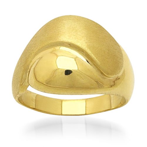 елегантен дамски пръстен с мат | 3508 golden ring 5.04g