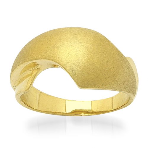 елегантен дамски пръстен с мат | 3509 golden ring 5.37g