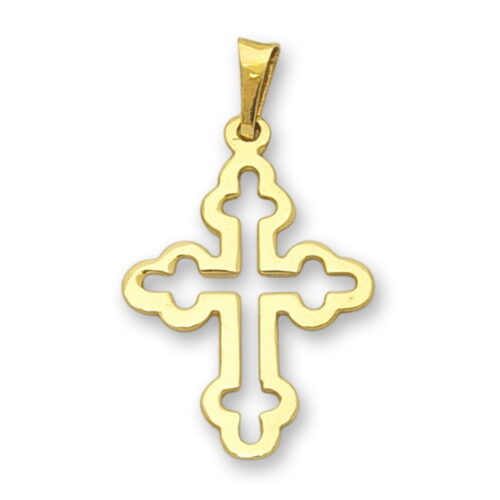 класически златен кръст медальон
