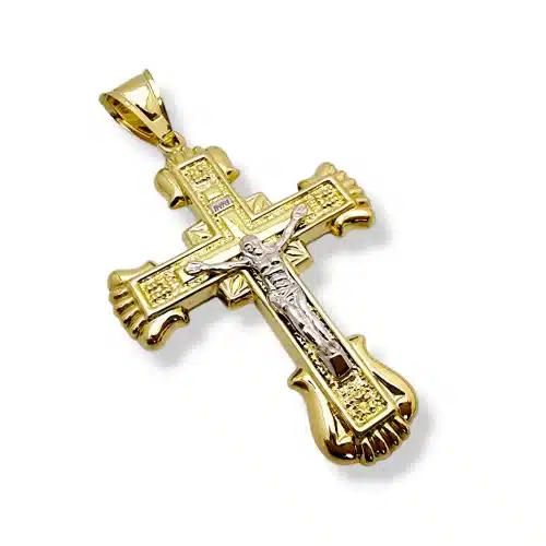 Златен мъжки кръст с разпятие Savior 2