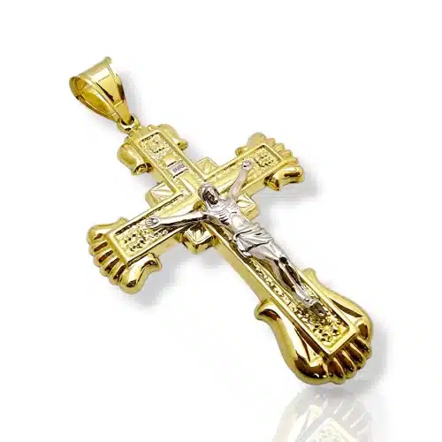 Златен мъжки кръст с разпятие Savior