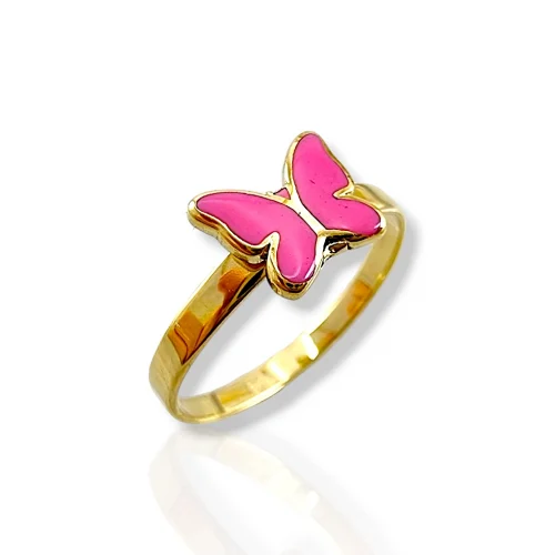 Детски златен пръстен за момичета със сладък и игрив дизайн.